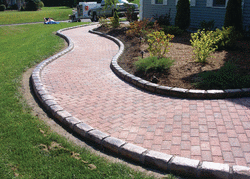 Cobblestone Lined Walkway
